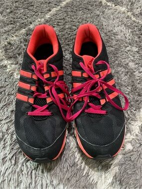 adidas Women’s Black with Coral and Pink Athletic Sneakers
